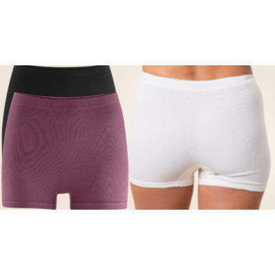 Culotte shorty en coton bio100% fines côtes et sans coutures